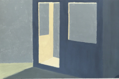 Scene, 32 x 16, acryl op papier.